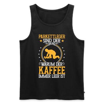 Parkettleger ist der Grund Fliesenleger - Männer Premium Bio Tank Top - Schwarz - Vorne - AI Model Male 178 light (178cm)