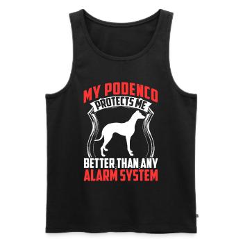 Podenco beschützt mich Windhund Podenco - Männer Premium Bio Tank Top - Schwarz - Vorne - AI Model Male 178 light (178cm)