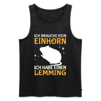 Lemming Campagnol J’ai un Lemming - Débardeur bio Premium Homme - noir - Devant - Michal (187cm)