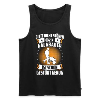 Landscaping contractor is already - Men's Premium Organic Tank Top - black - Front - Michal (187cm)