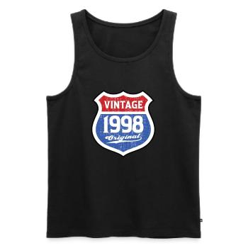 1998 Geburtstag Route Vintage Original - Männer Premium Bio Tank Top - Schwarz - Vorne - AI Model Male 178 light (178cm)