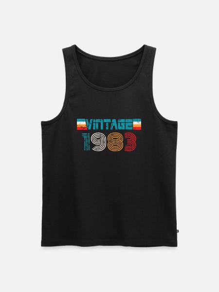 Millésime anniversaire 1983 - Débardeur bio Premium Homme - noir