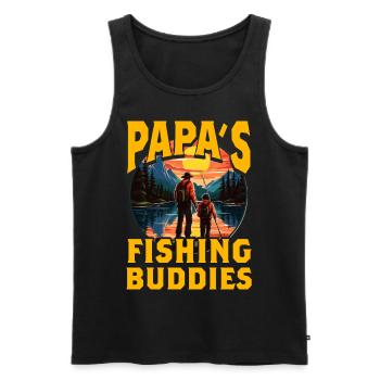 Papas Angelfreunde - Männer Premium Bio Tank Top - Schwarz - Vorne - AI Model Male 178 light (178cm)