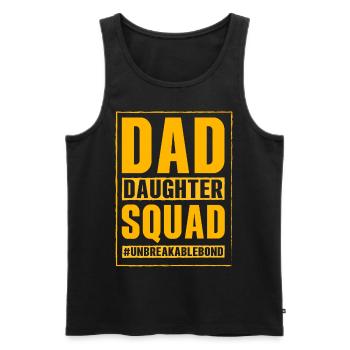 Vater-Tochter-Truppe - Männer Premium Bio Tank Top - Schwarz - Vorne - AI Model Male 178 light (178cm)
