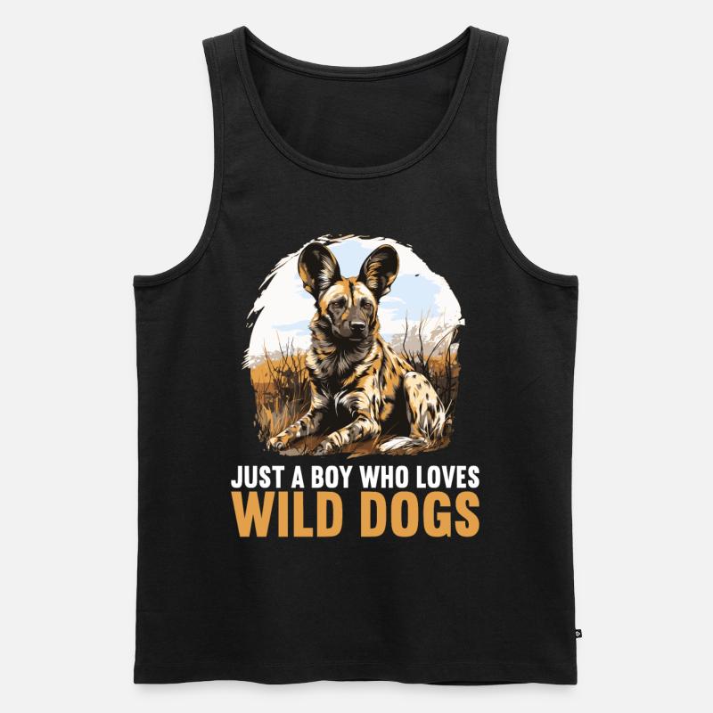 Wildhunde Wildhund - Männer Premium Bio Tank Top - Schwarz