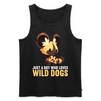 Wildhunde Wildhund - Männer Premium Bio Tank Top - Schwarz - Vorne - AI Model Male 178 light (178cm)