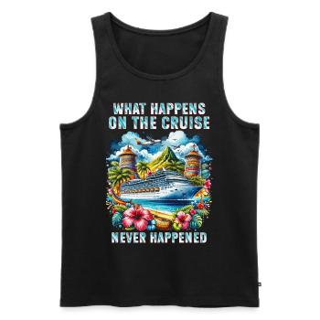 Cruise What Happens On Cruise Never Happened - Men's Premium Organic Tank Top - black - Front - Michal (187cm)