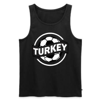 Turkey Gift Turkey Football Soccer Europe Turk - Men's Premium Organic Tank Top - black - Front - Michal (187cm)