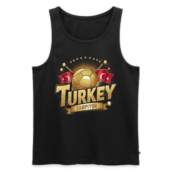 Turkey Gift Turkey Football Soccer Europe Turk - Men's Premium Organic Tank Top - black - Front - Michal (187cm)