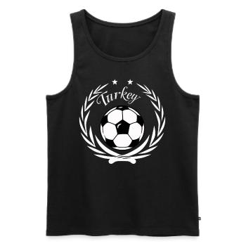 Turkey Gift Turkey Football Soccer Europe Turk - Men's Premium Organic Tank Top - black - Front - Michal (187cm)