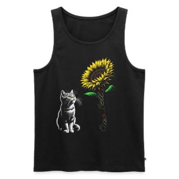 Ciao Bella - Men's Premium Organic Tank Top - black - Front - Michal (187cm)