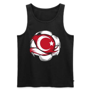 Turkey Gift Turkey Football Soccer Europe Turk - Men's Premium Organic Tank Top - black - Front - Michal (187cm)