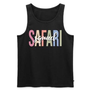 Safari Lovers Zoo Safari - Men's Premium Organic Tank Top - black - Front - AI Model Male 178 light (178cm)