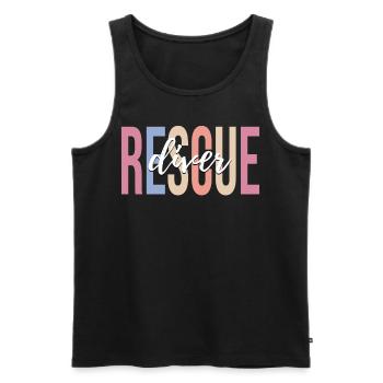 Scuba Diving Rettungstaucher - Männer Premium Bio Tank Top - Schwarz - Vorne - AI Model Male 178 light (178cm)