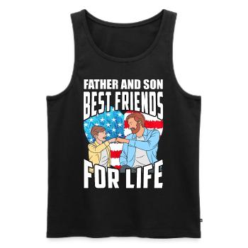 Father and Son best friends for Life - Men's Premium Organic Tank Top - black - Front - Michal (187cm)