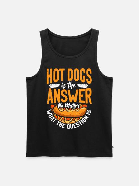 Hotdog voksen hotdog er - Herre Premium økologisk tanktop - sort