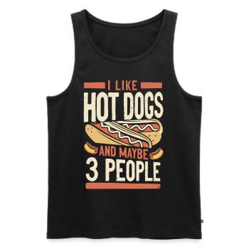 Hot Dog Adult I Like Hot Dogs And - Men's Premium Organic Tank Top - black - Front - Michal (187cm)