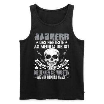 Builder House Building Own Home Topping Out Ceremony Builders - Men's Premium Organic Tank Top - black - Front - Michal (187cm)