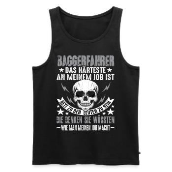 Excavator Driver Excavator Excavator Driver Saying Funny - Men's Premium Organic Tank Top - black - Front - AI Model Male 178 light (178cm)