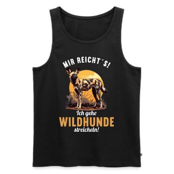Wildhunde Wildhund - Männer Premium Bio Tank Top - Schwarz - Vorne - AI Model Male 178 light (178cm)