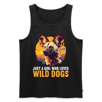 Wildhunde Wildhund - Männer Premium Bio Tank Top - Schwarz - Vorne - AI Model Male 178 light (178cm)