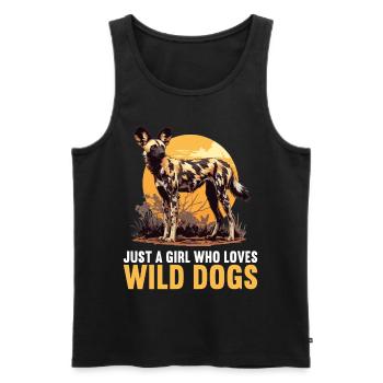 Wildhunde Wildhund - Männer Premium Bio Tank Top - Schwarz - Vorne - AI Model Male 178 light (178cm)