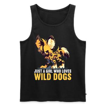 Wildhunde Wildhund - Männer Premium Bio Tank Top - Schwarz - Vorne - AI Model Male 178 light (178cm)