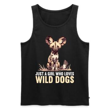 Wildhunde Wildhund - Männer Premium Bio Tank Top - Schwarz - Vorne - AI Model Male 178 light (178cm)