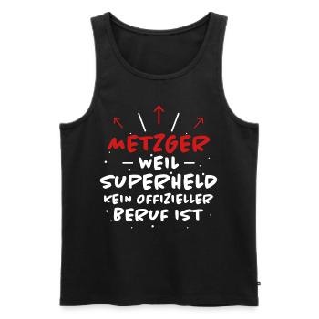 Metzger Spruch Fleischer Lustiges Metzger Geschenk - Männer Premium Bio Tank Top - Schwarz - Vorne - Michal (187cm)