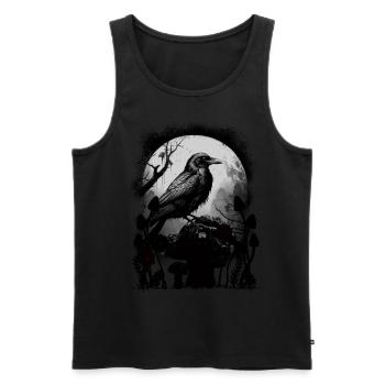 Raven Raven Crow Halloween Crows - Men's Premium Organic Tank Top - black - Front - AI Model Male 178 light (178cm)
