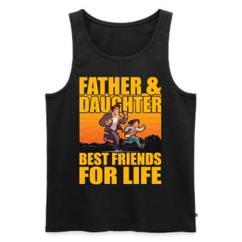 Father and Daughter best friends for life - Men's Premium Organic Tank Top - black - Front - Michal (187cm)