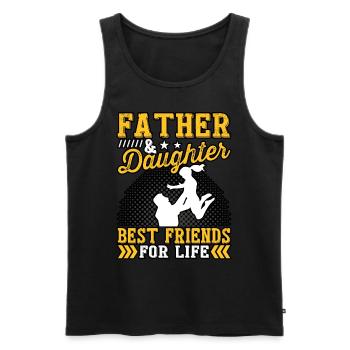 Father and Daughter best friends for life - Men's Premium Organic Tank Top - black - Front - Michal (187cm)