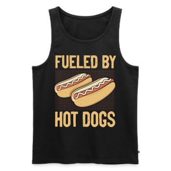 Hot Dog Adulte Alimenté Par Les Hot-Dogs - Débardeur bio Premium Homme - noir - Devant - Michal (187cm)