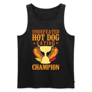 Hot Dog Adulte Hot-Dog Invaincu - Débardeur bio Premium Homme - noir - Devant - AI Model Male 178 light (178cm)