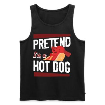 Hot Dog Adulte Faire semblant d’être un Hot - Débardeur bio Premium Homme - noir - Devant - Michal (187cm)