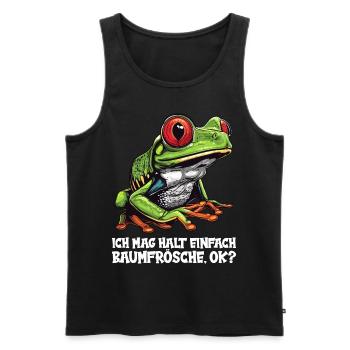 Tree Frog Baumfrösche Baumfrosch - Männer Premium Bio Tank Top - Schwarz - Vorne - AI Model Male 178 light (178cm)