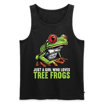 Tree Frog Baumfrösche Baumfrosch - Männer Premium Bio Tank Top - Schwarz - Vorne - AI Model Male 178 light (178cm)