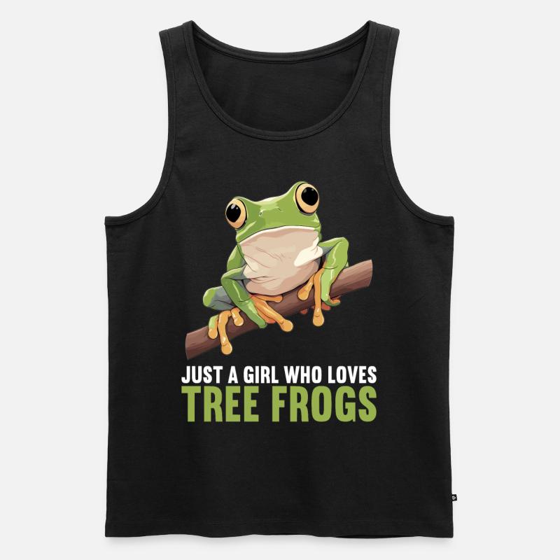 Tree Frog Baumfrösche Baumfrosch - Männer Premium Bio Tank Top - Schwarz