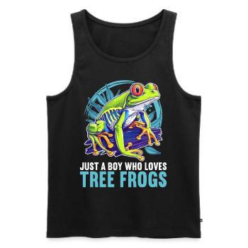 Tree Frog Baumfrösche Baumfrosch - Männer Premium Bio Tank Top - Schwarz - Vorne - AI Model Male 178 light (178cm)
