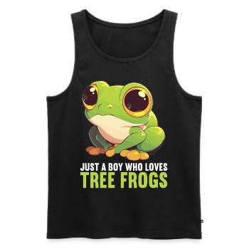 Tree Frog Baumfrösche Baumfrosch - Männer Premium Bio Tank Top - Schwarz - Vorne - AI Model Male 178 light (178cm)