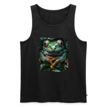 Tree Frog Baumfrösche Baumfrosch - Männer Premium Bio Tank Top - Schwarz - Vorne - AI Model Male 178 light (178cm)