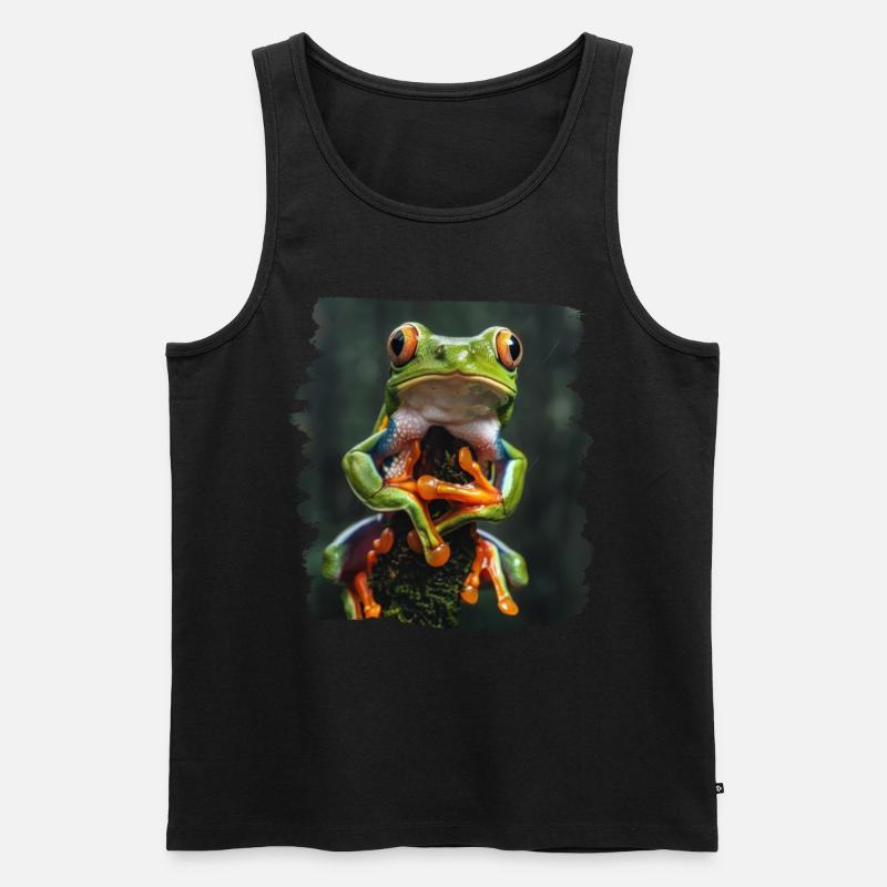 Tree Frog Baumfrösche Baumfrosch - Männer Premium Bio Tank Top - Schwarz