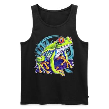 Tree Frog Baumfrösche Baumfrosch - Männer Premium Bio Tank Top - Schwarz - Vorne - AI Model Male 178 light (178cm)