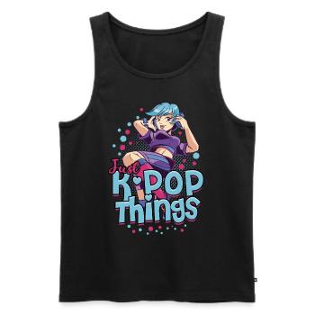 KPop Musique coréenne Juste des choses K-pop - Débardeur bio Premium Homme - noir - Devant - AI Model Male 178 light (178cm)