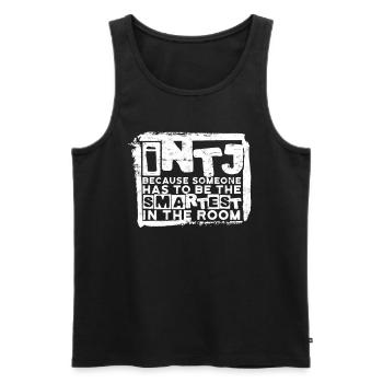 Architecte de personnalité INTJ - Débardeur bio Premium Homme - noir - Devant - AI Model Male 178 light (178cm)