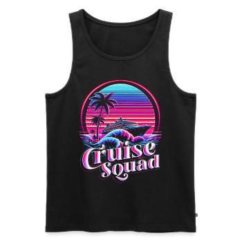 Croiseur de croisière Escouade de croisière - Débardeur bio Premium Homme - noir - Devant - AI Model Male 178 light (178cm)