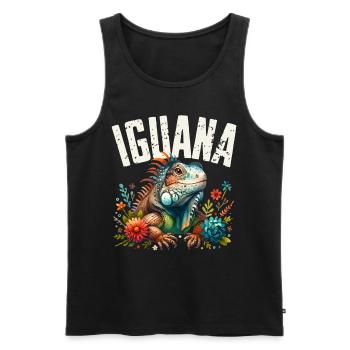 Iguana - Men's Premium Organic Tank Top - black - Front - AI Model Male 178 light (178cm)