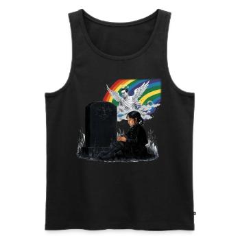 Daughter Dad Mourning Angel - Men's Premium Organic Tank Top - black - Front - AI Model Male 178 light (178cm)