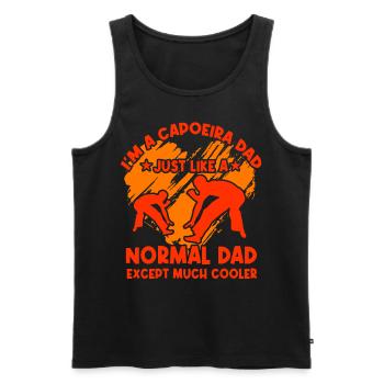Ich bin ein Capoeira-Vater, genau wie ein normaler Vater - Männer Premium Bio Tank Top - Schwarz - Vorne - Michal (187cm)