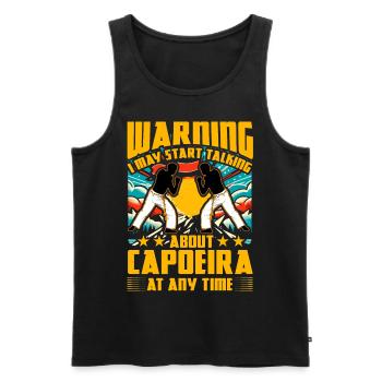 Warnung: Ich könnte anfangen, über Capoeira zu reden - Männer Premium Bio Tank Top - Schwarz - Vorne - Michal (187cm)
